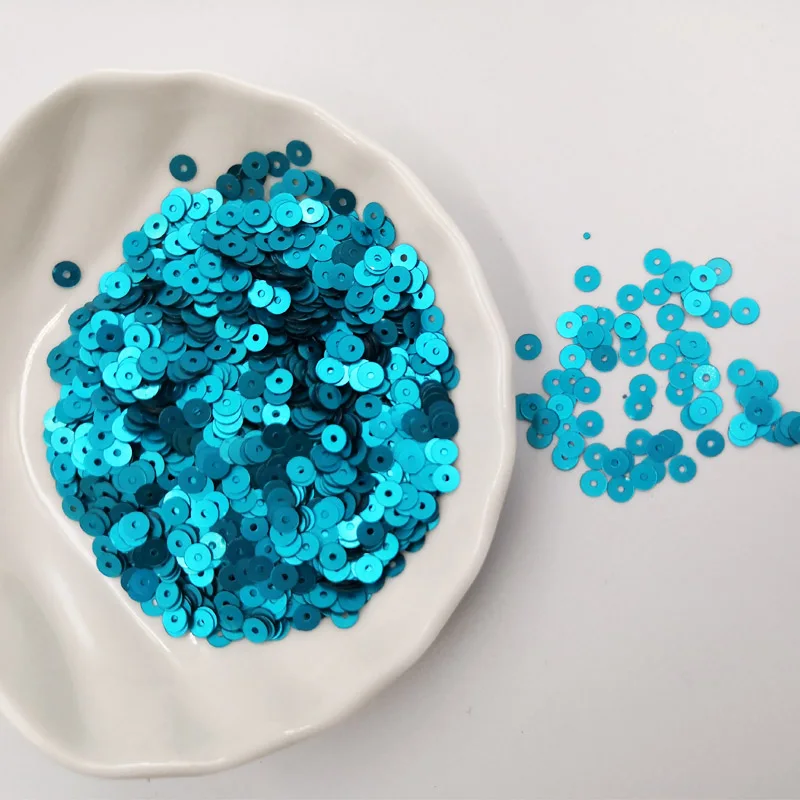 SQ03-7 2000 шт./упак. 4 мм сплошной Цвета с блестками, на плоской подошве, круглая поливинилхлоридная свободные тесьма с пайетками для шитья, ремесло, Для женщин ткань вышивка аксессуары - Цвет: SQ03-7