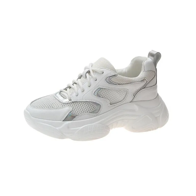 Чистая Пряжа Женские повседневные туфли новые летние на толстой подошве дышащая