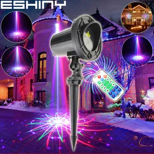 ESHINY WF RGB лазерный проектор с 36 узорами, семейный праздник, вечерние, рождественская елка, DJ-бар, настенный пейзаж, садовый светильник N6T85