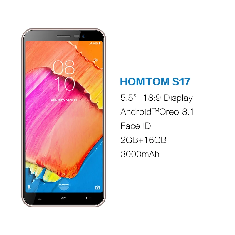 Глобальная версия HOMTOM S17 Android 8,1, смартфон, четырехъядерный, 5,5 дюймов, отпечаток пальца, разблокировка лица, 2 Гб ram, 16 ГБ rom, 13 МП+ 8 Мп, мобильный телефон