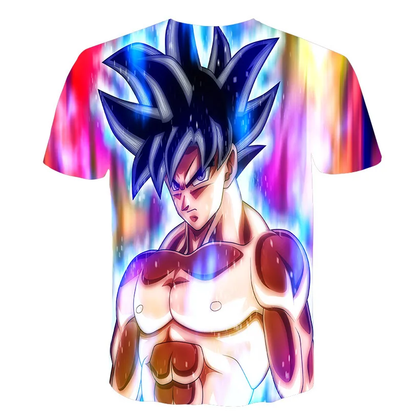 Новые летние унисекс Творческий короткий рукав футболки Dragon Ball 3D Футболка с