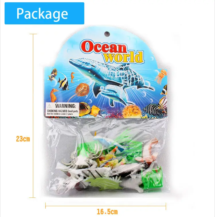 

16pcs/lot Small Size Sea Life Model Anime Underwater World Fish PVC Action Figure Model Early Education Marine Figure Set Toys