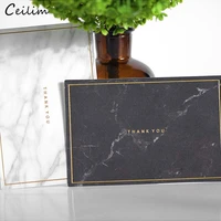 100pcs marbled gold stamping card simple creative greeting card message card birthday wishes wedding invitation card