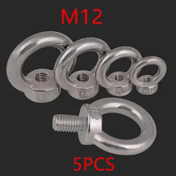 

5PCS/lot M12 304 Stainless Steel Lifting Eye Nut Ring Nut