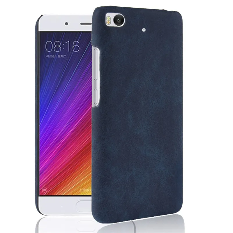 Для Xiaomi mi 5S чехол 5 15 жесткая накладка на заднюю панель из искусственной кожи для