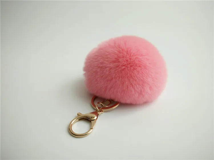 13 Цвет высокого качества с кроличьим мехом шаром помпоном цепочкой для ключей из