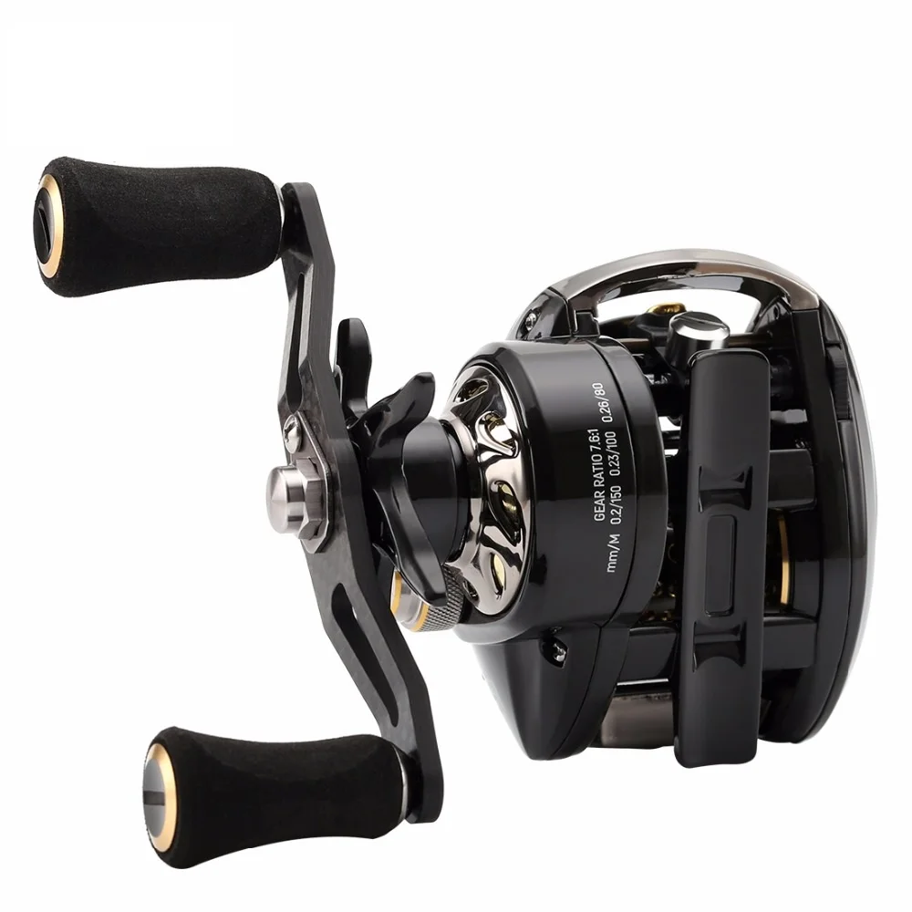 LUNA 7.6:1 Baitcasting Fishing Reel 12BB 5.0kg 151g Super Light Machined Aluminum Spool for Carp | Спорт и развлечения
