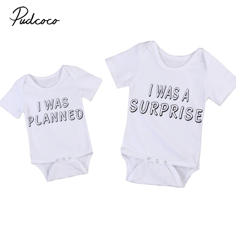 

pudcoco Newest Arrivals Hot Infant Newborn Toddler Twins Baby Boys Girls Casual Jumpsuit Bodysuit Lovely simple Clothes Outfits