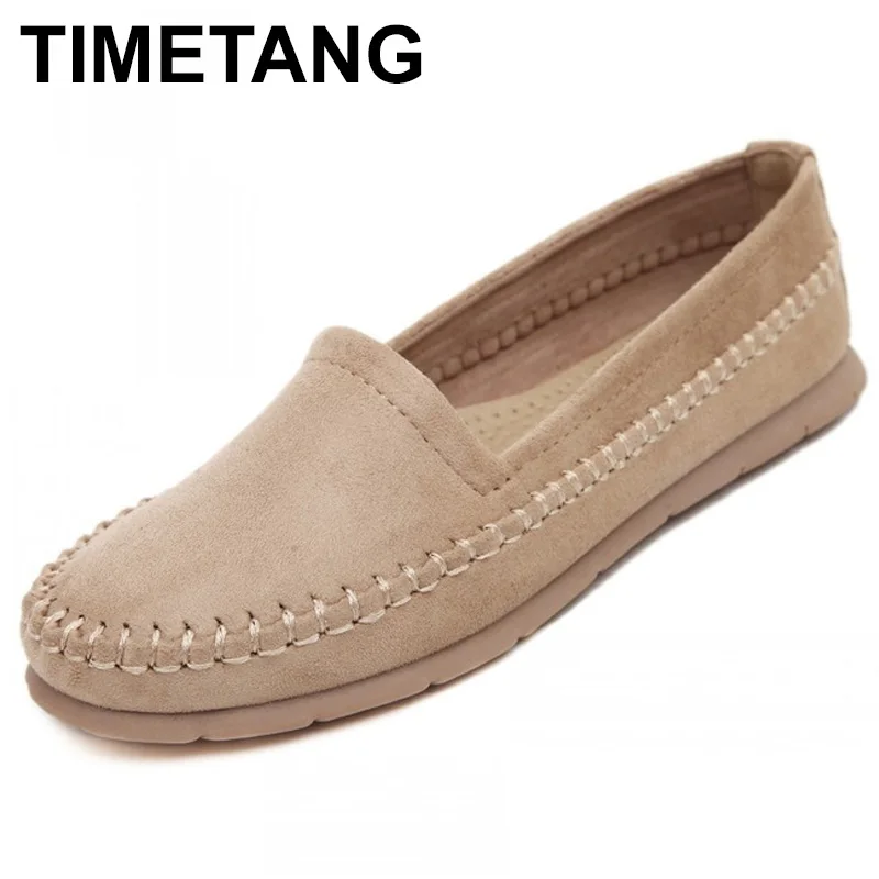 TIMETANG Новая мода на мягкой подошве Женские лоферы платформе Милые туфли плоской