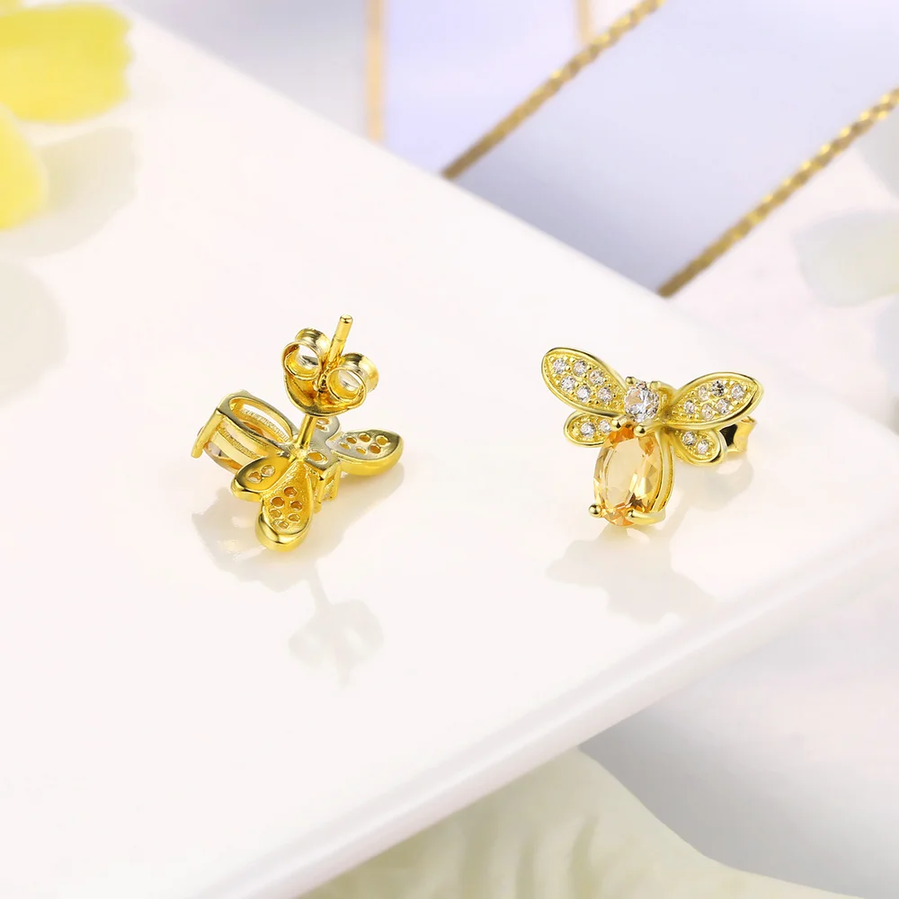 3 шт. набор ювелирных украшений в виде насекомых из цитрина|jewelry sets|fine jewelryjewelry set 925