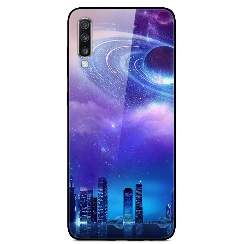 as photo 32 Роскошный стеклянный чехол для samsung Galaxy A70, чехол A 70, чехол на заднюю панель для samsung A70, чехол A705F 6,", ТПУ Рамка, бампер - Цвет: as photo 32