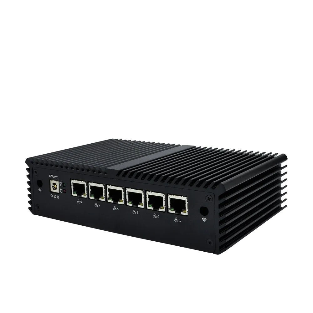 Qotom Мини ПК Q500G6 S05 с Celeron Core i3 i5 i7 AES NI 6 гигабитный сетевой адаптер маршрутизатор