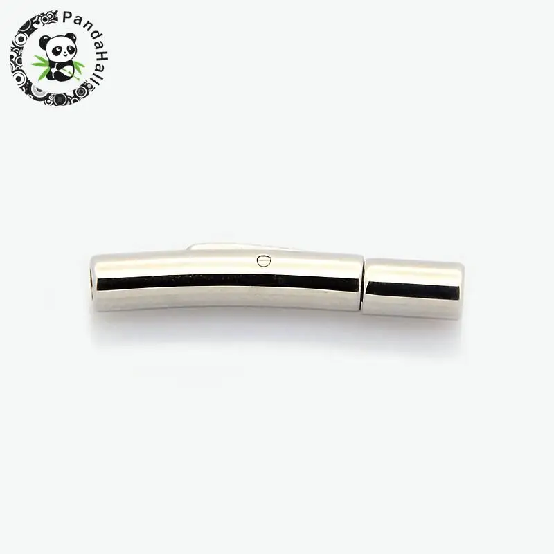 

Column304 Stainless Steel Bayonet Necklace Clasps, Stainless Steel Color, 25x5x4mm, Hole: 2mm