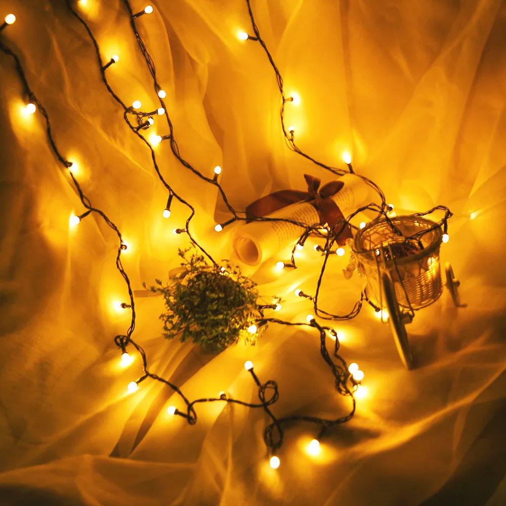 COMPUDA LED носок чулок батарея окно занавес медные лампы Огни Гирлянда Декор для