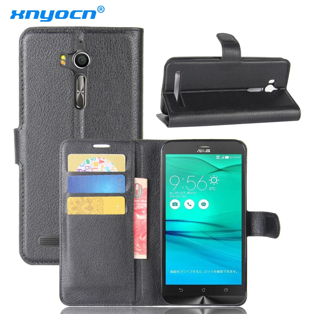Чехол для Asus Zenfone GO ZB552KL чехол X007D 5 дюйма бумажник из искусственной кожи откидной