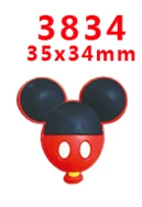3834 30 шт мультфильм персонаж плоское украшение из смолы PR 2812 - Цвет: 3834