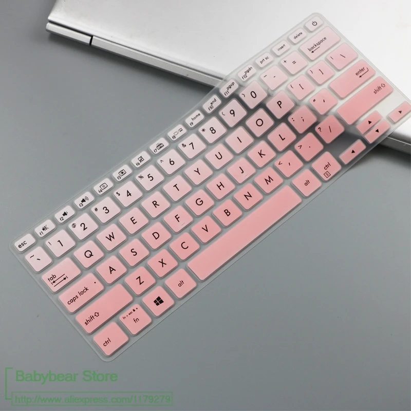 Защитная силиконовая клавиатура для ASUS VivoBook S13 S330UN s330ua S330U s330 330 adol S 13 13,3 дюймов - Цвет: fadepink