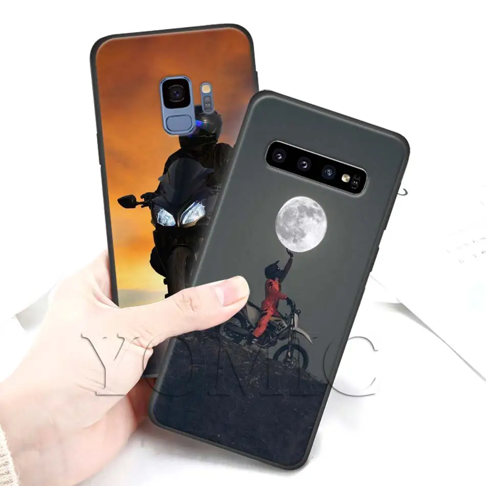 moto cross motorcycle sports black tpu case for samsung galaxy s20 fe s21 note 20 ultra s10 10 lite s9 plus s8 s10e soft cover free global shipping