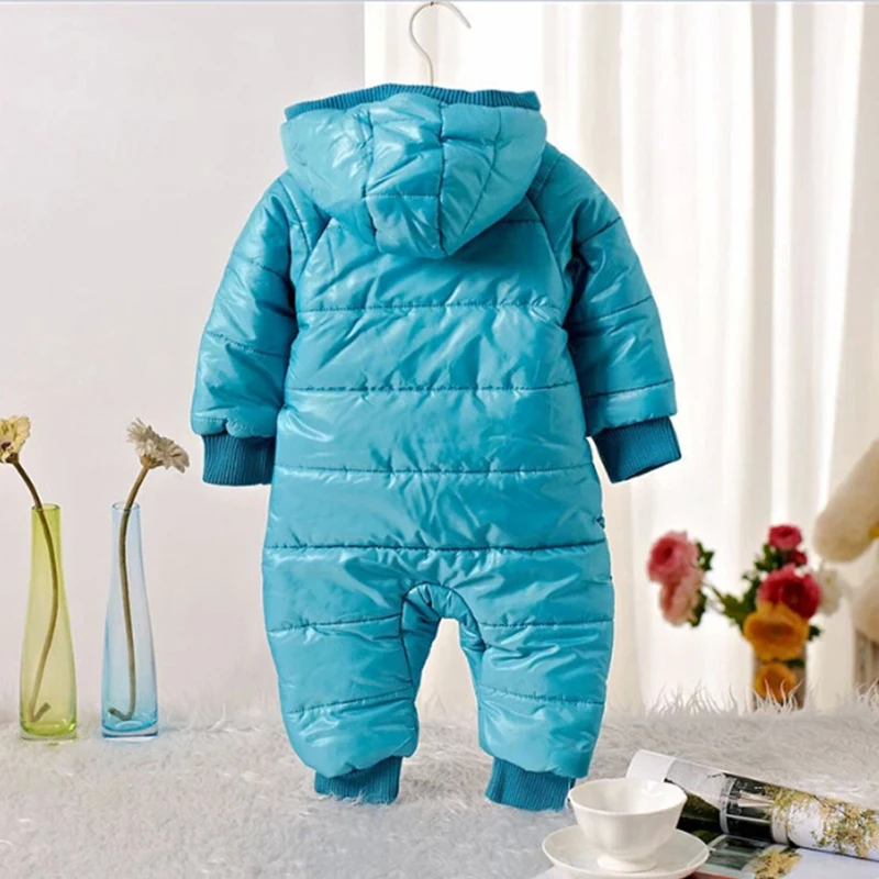 Детский комбинезон с хлопковой подкладкой цельный теплый зимний парка для