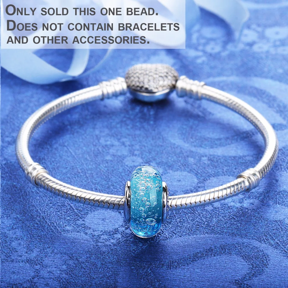 Видео! Женские серебряные браслеты с голубыми пузырьками | Украшения и