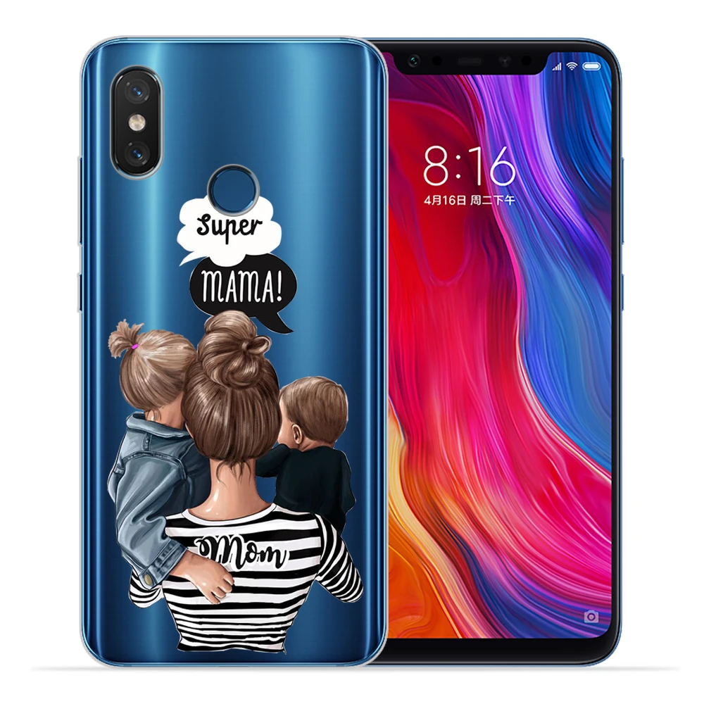 01 Супер мама папа для маленьких девочек чехол для телефона для Xiaomi Redmi Примечание 7 4X 4A 5A 5 Plus 4X 5A 5 6 iPad Pro 6 6A 6Pro 5X6X8 A2 Lite - Цвет: 01