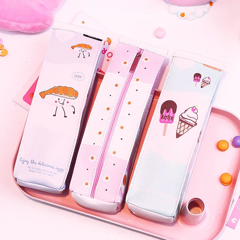 Милый PU кожаный пенал Чехол имитация креативный Kawaii Корея канцелярский мешочек