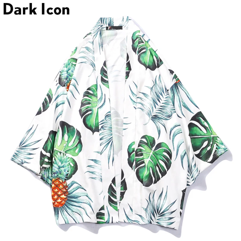 Dark Icon Planet кимоно с рукавом три четверти мужские летние пляжные рубашки 2019 для