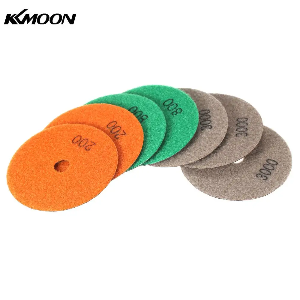 KKmoon 7 шт./компл. 4 &quotАлмазные сухие полировальные колодки шлифовальный диск для
