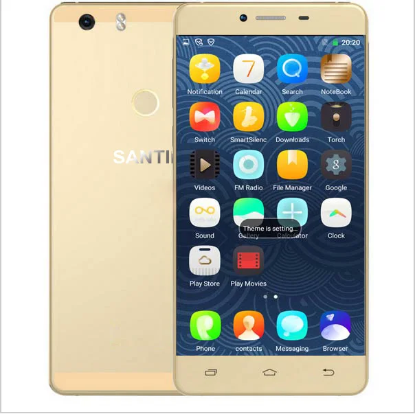 SANTIN B225 отпечатков пальцев 5 дюймов HD 2.5D Экран Android 1 MTK6735A 64 бит 4 ядра 2 Гб