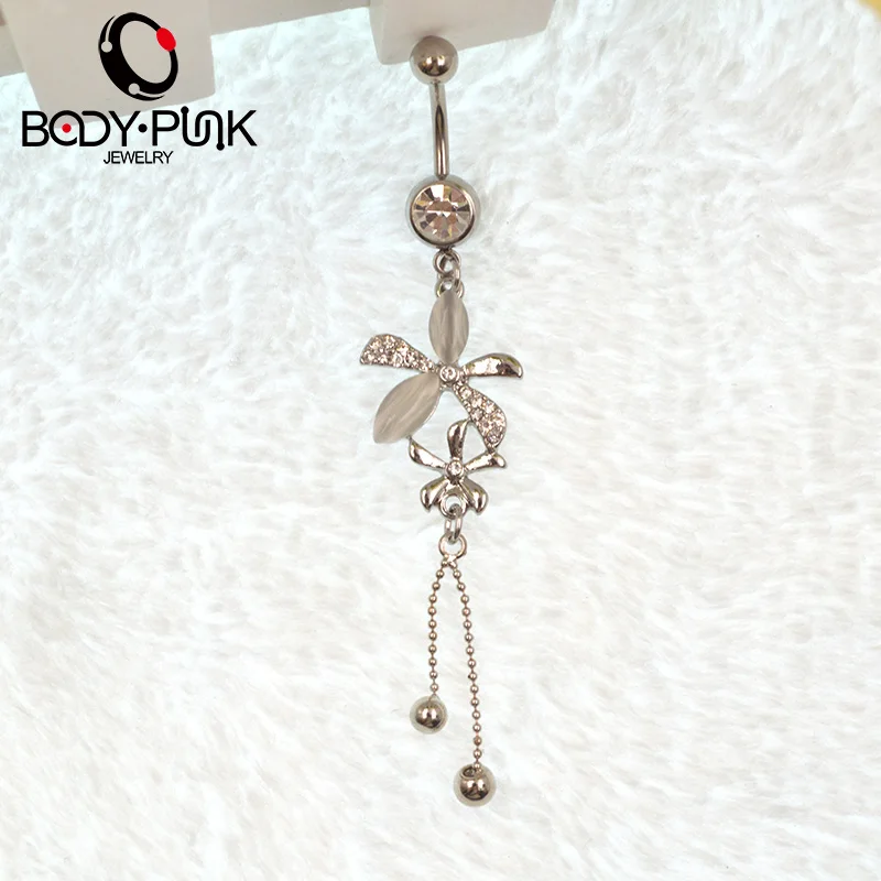 Кольцо для пирсинга пупка из нержавеющей стали с кисточками | Украшения и