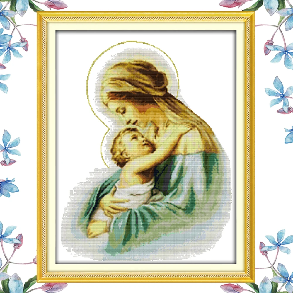 NKF Святая Мать Святой сын Китай вышивка крестиком счетная Печать Набор для