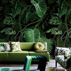Настенные обои в стиле ретро, тропический лес, пальма, банановые листья, настенное покрытие для гостиной, ресторана, Декор для дома, творческий фон