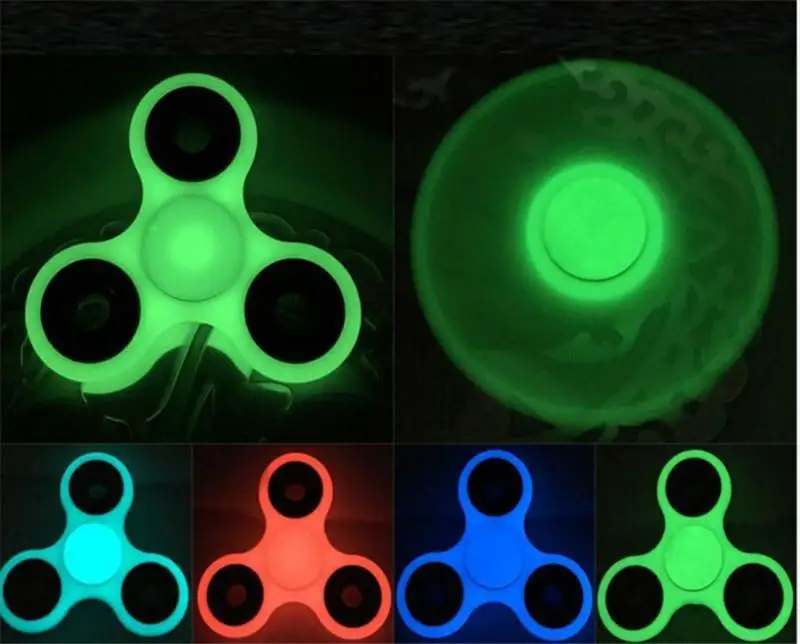 Светящиеся игрушки Tri Spinner EDC ручной Спиннер Непоседа держатель спиннера