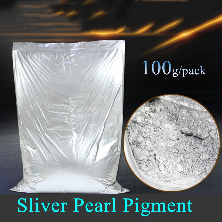 100g/pack Sliver pearl pigment diy ceramic powder paints coating Automotive Coatings art crafts coloring for leather