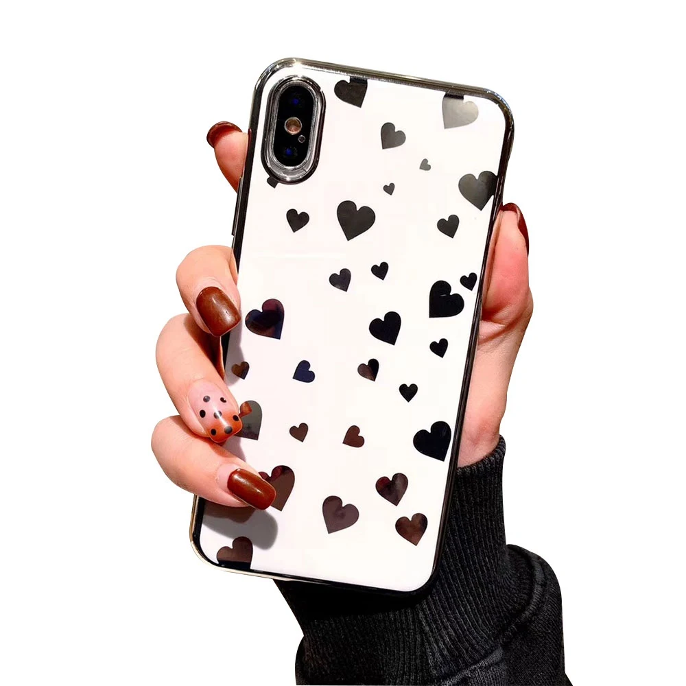 KISSACSE чехол с красным сердечком для iPhone 7 8 6S 6 Plus чехлы телефонов X XS Max XR Мягкий ТПУ