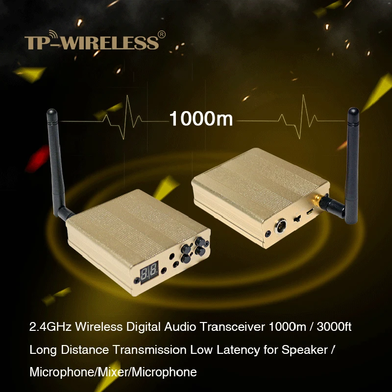 TP WIRELESS WT04 цифровой 1000 m передатчик с большим радиусом действия приемник аудио
