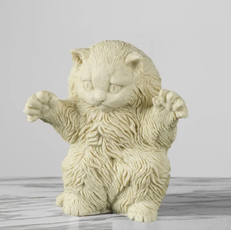 DW0046 милый жирный кот 3D Силиконовая формочка в виде животного свеча мыло торт украшения формы ароматный, в форме косточки плесень глина смолы силикагель формы