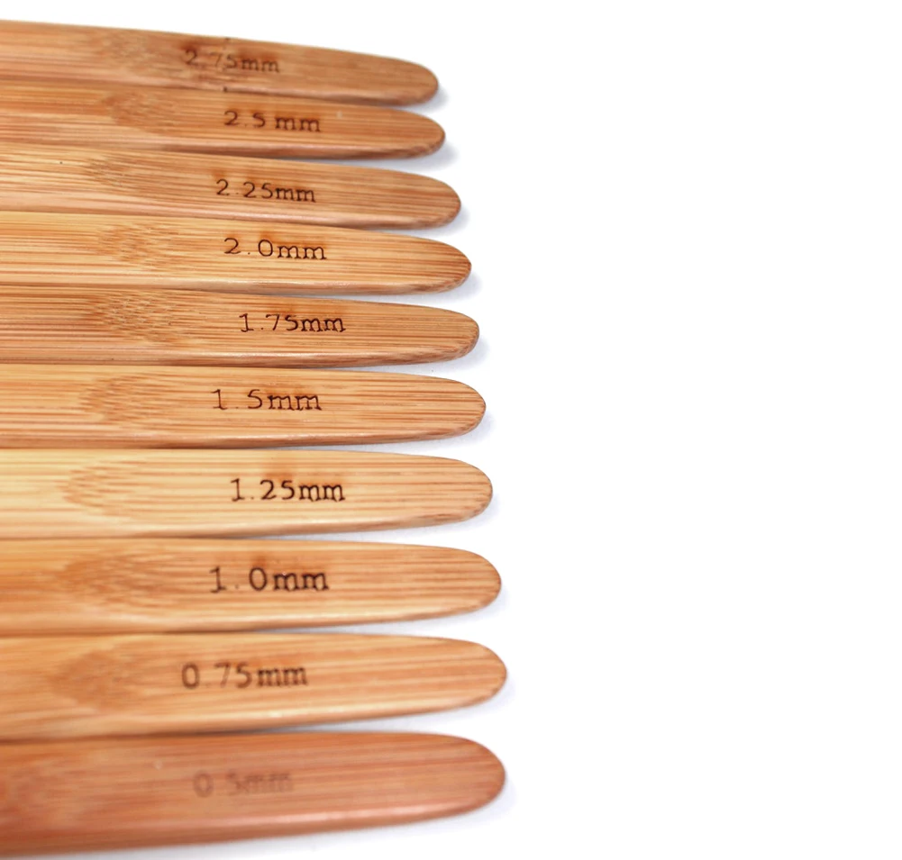 Новинка бамбуковые металлические крючки для вязания крючком инструмент 10 шт. в 1