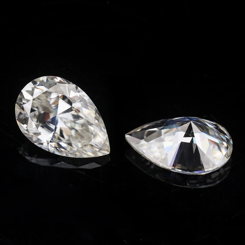 Цвет GH off-white Pear diamond cut loose Moissanite 8*6 мм драгоценный камень для изготовления