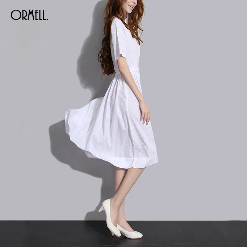 Ormell Женщины Элегантный Шифон Рубашка С Коротким Рукавом Turn Down Воротник