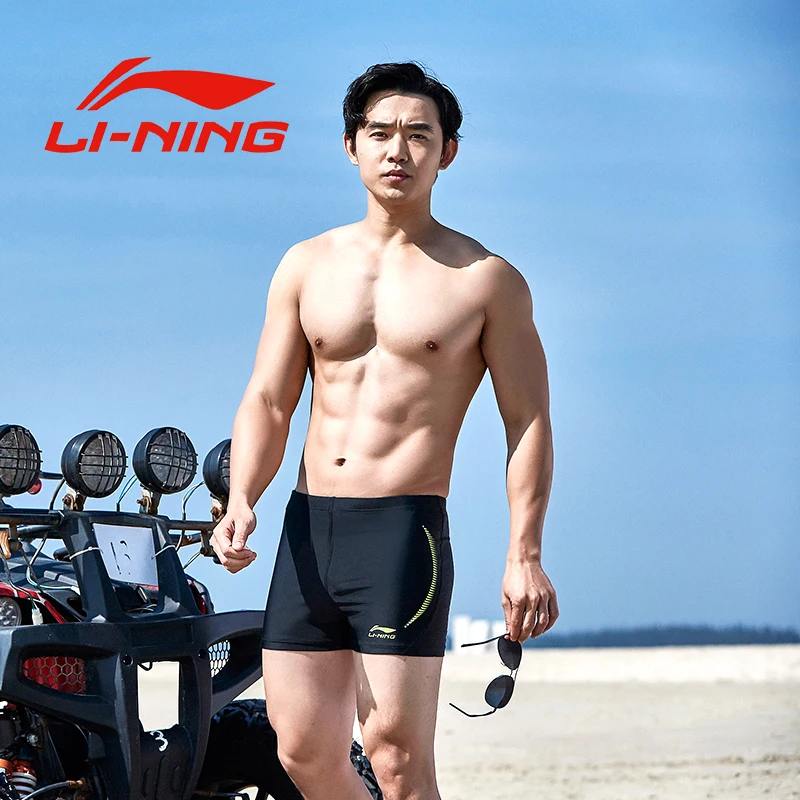 2018 LI NING мужские плавки Шорты для плавания дышащие Мужская боксерская доска