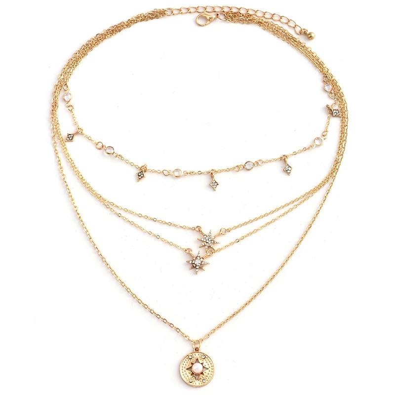 4 шт./компл. Бохо блестящий кристалл драгоценный камень жемчуг Звезды Круглый