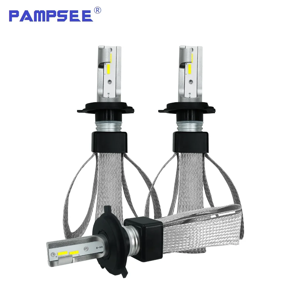 PAMPSEE 1 пара T8 светодиодные лампы для фар Автомобильные фары H7 LED 12 в 80 Вт 9600LM 6000K