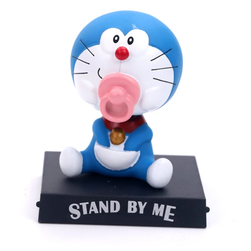 11 см Doraemon Аниме Фигурка встряхните голову держатель телефона кронштейн