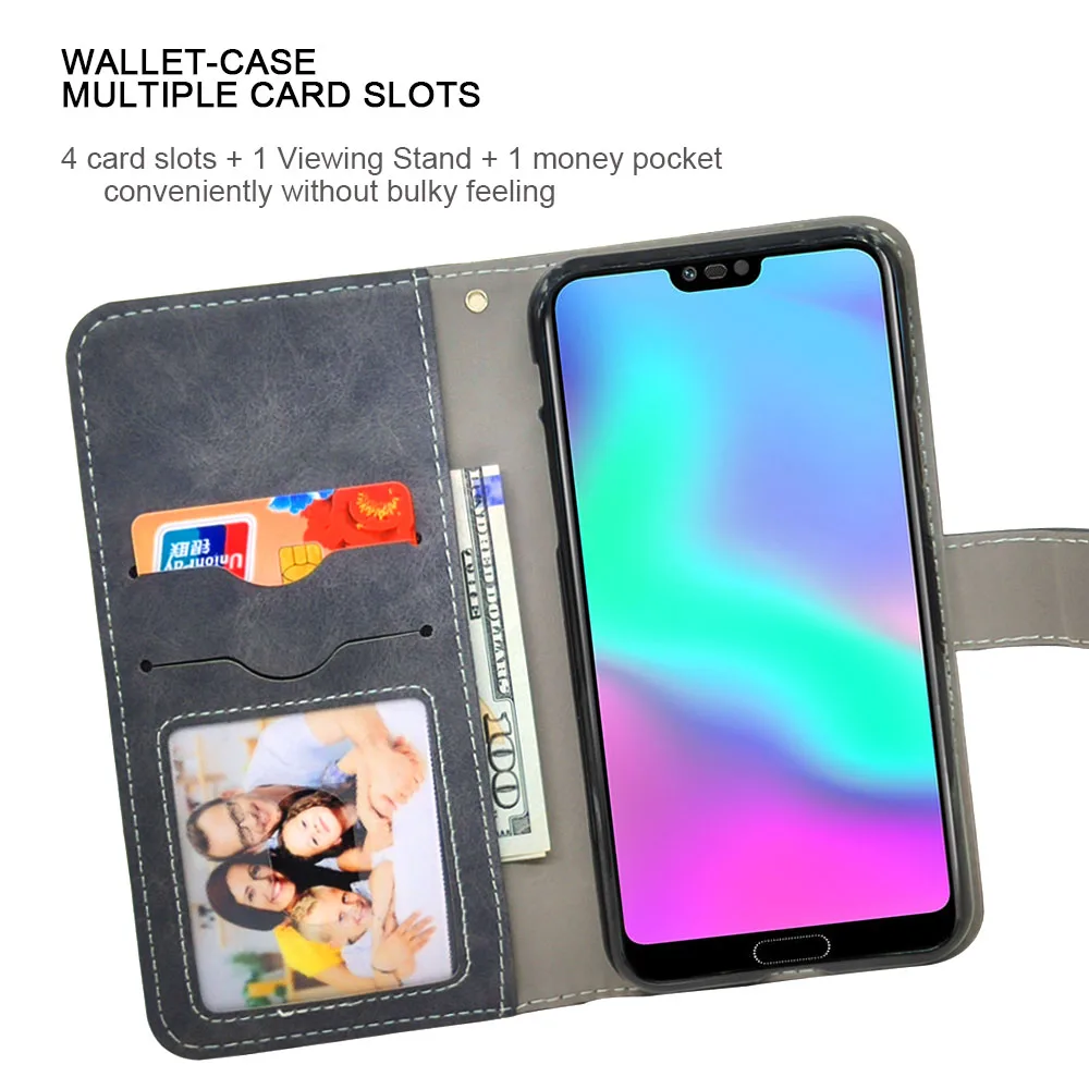 Роскошный Винтажный чехол для Huawei Enjoy 8 8e 9 Plus Honor 10 Lite кожаный силиконовый