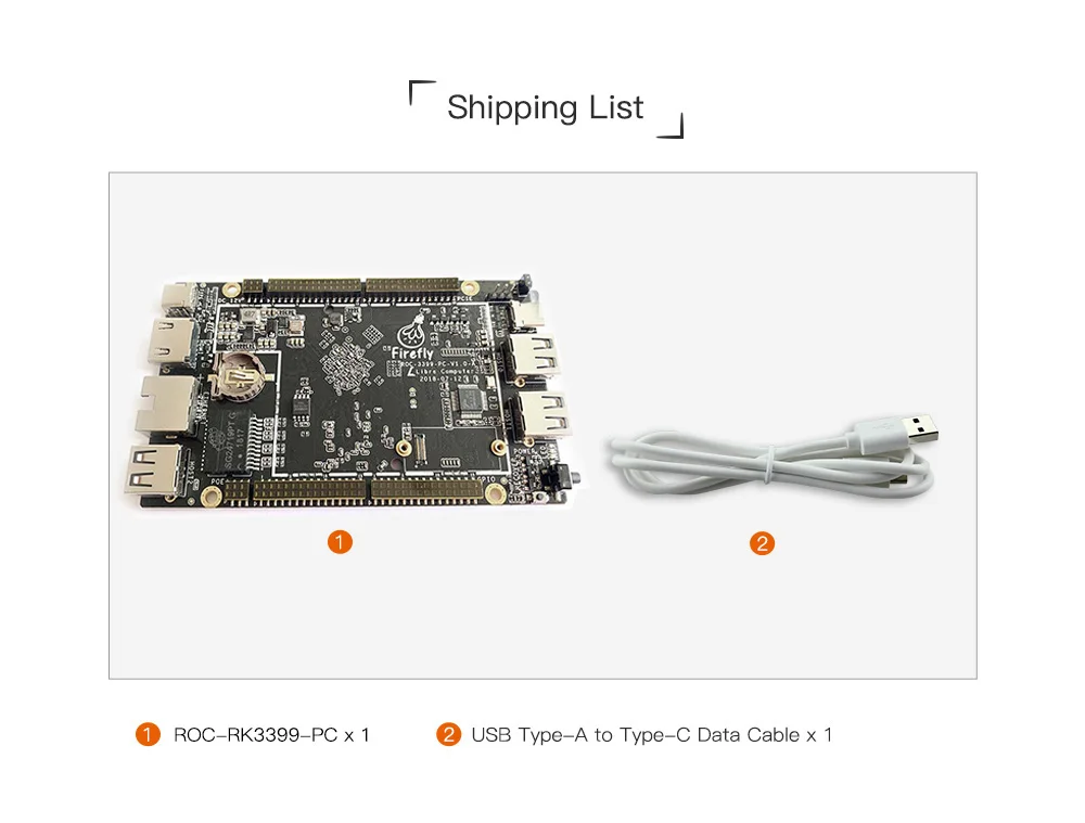Комплект 1 Firefly ROC RK3399 ПК на базе серверного уровня ARM Cortex A72, работает с Android 8,1 и Ubuntu 18,04, поддержка PD 2,0 и PO - Комплект: Комплект 1