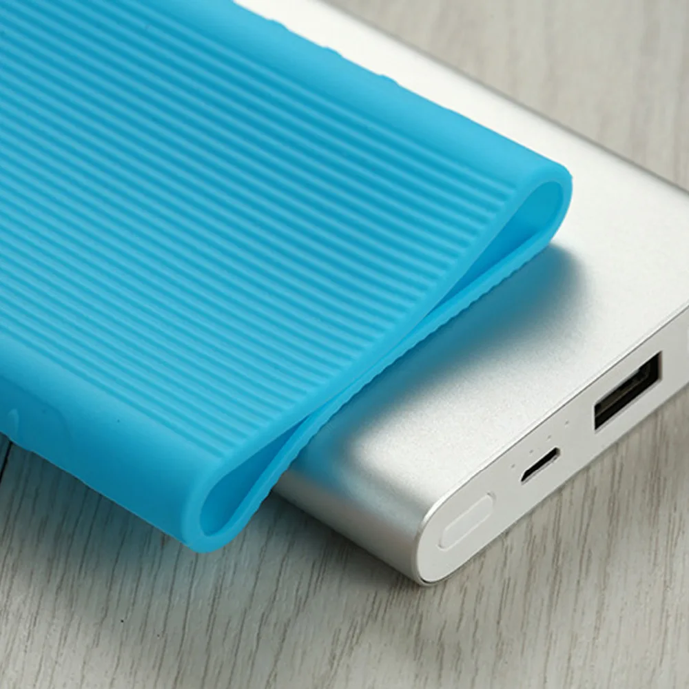 Мягкий силиконовый защитный чехол Besegad для Xiaomi Mi Power Bank 2 10000 мАч двойной порт USB