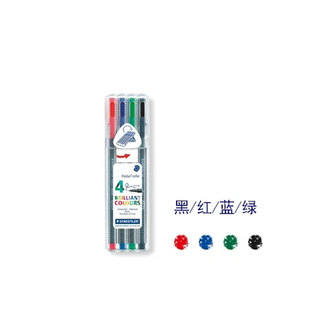 LifeMaster Staedtler Triplus Fineliner фломастер ручка для рисования маркеры 0,3 мм многоцветный 334SB - Цвет: 4 color set