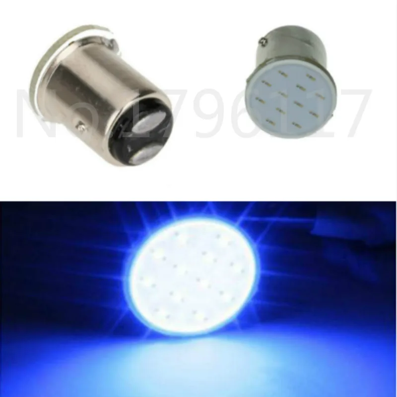 2x синий DC24V светодиодный BAY15D 1157 1016 2412 P21/5W COB 12 Светодиодный S тормозная колодка