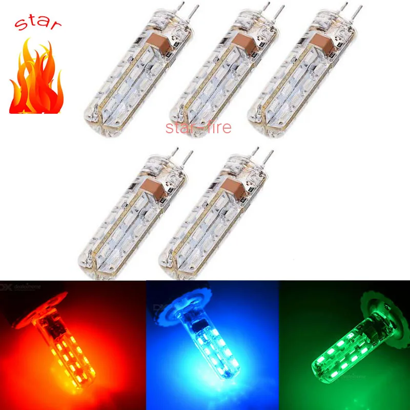 Цветной праздничный свет G4 3 Вт 32 SMD 3014 Светодиодные лампы Люстра кристаллические